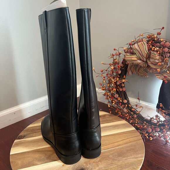 Style & Co Josephine Equestrian Riding Boots 8M Black Smooth - Picture 5 of 11